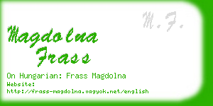 magdolna frass business card